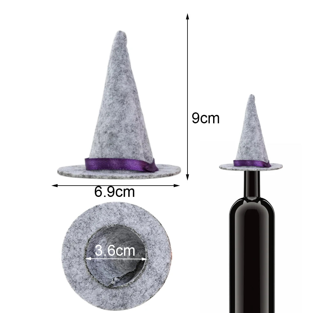 Wine bottle Witches Hats (set of 4)