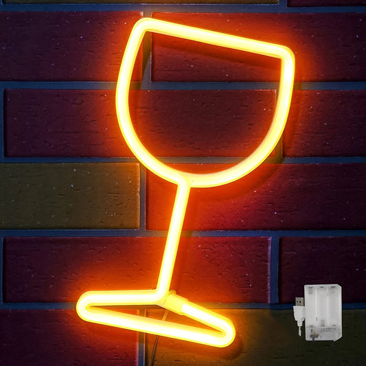 Wine Glass Neon Light