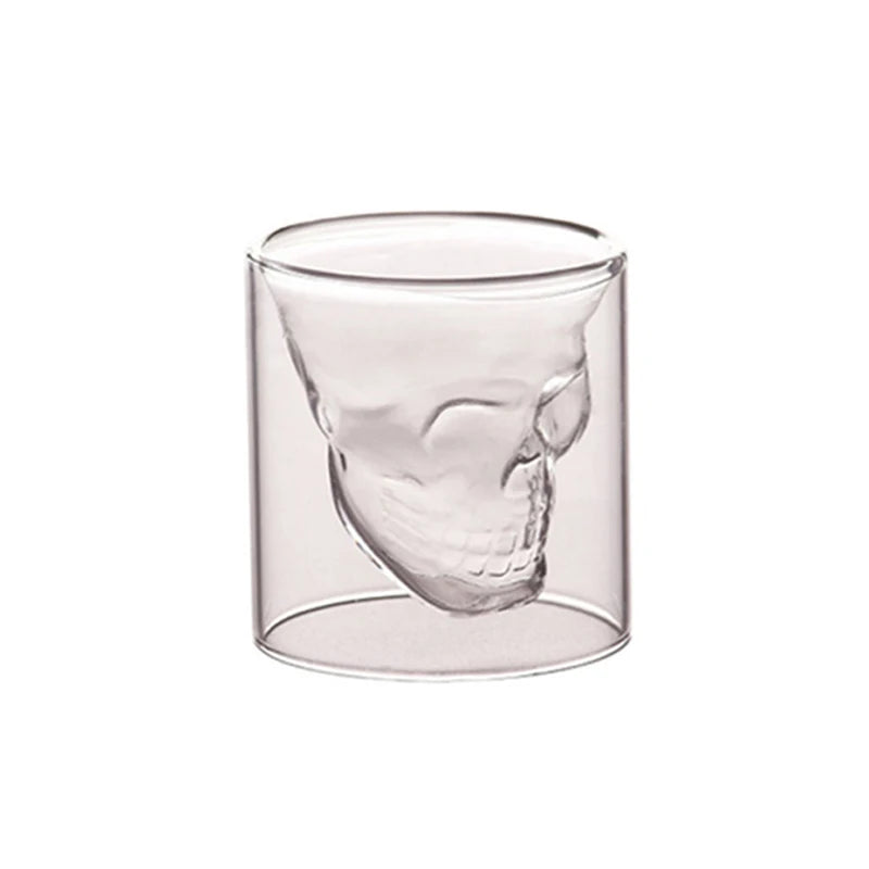 Double-Layered Skull Head Glass (1 piece)