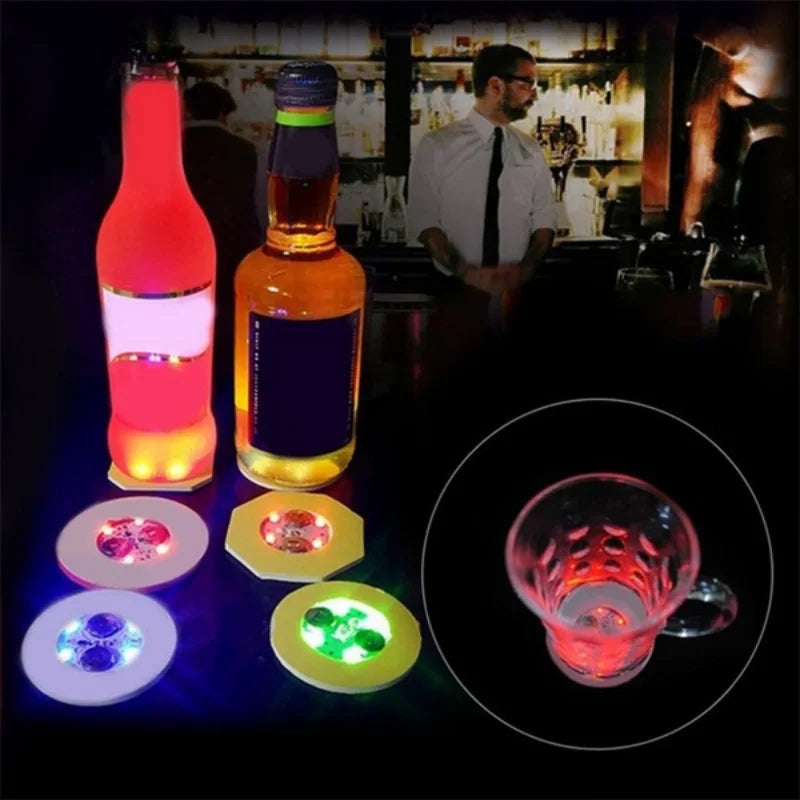 LED Coaster Luminous Bottle Stickers (5/10/20/40 Pieces)