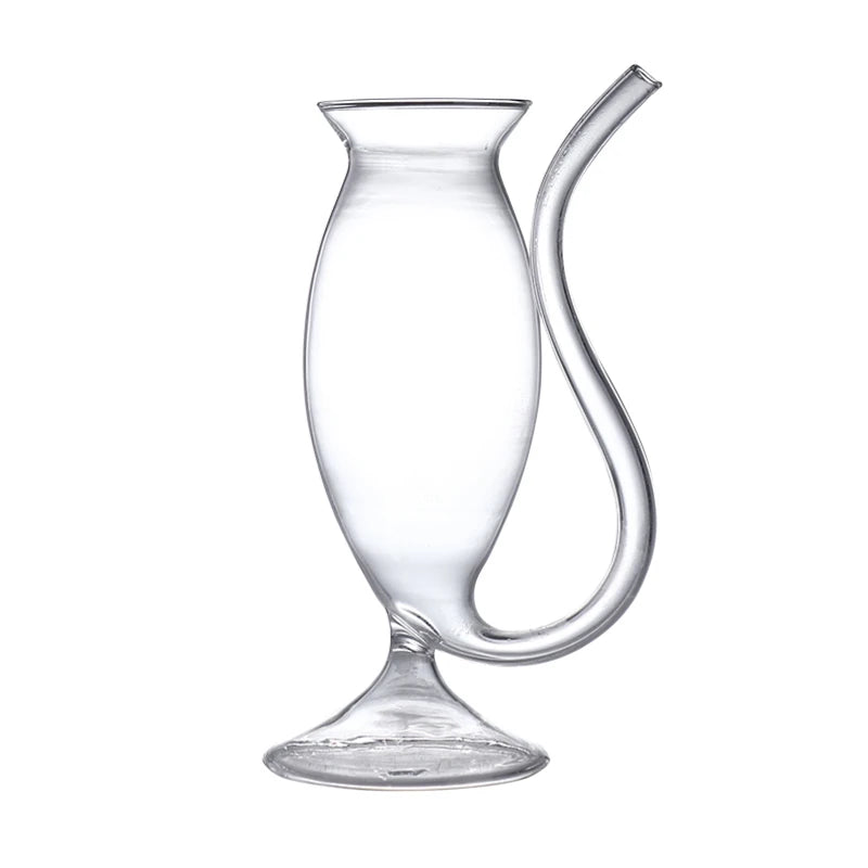 Vampire Cocktail Glass with Drinking Straw (340ml, 1 Pce)