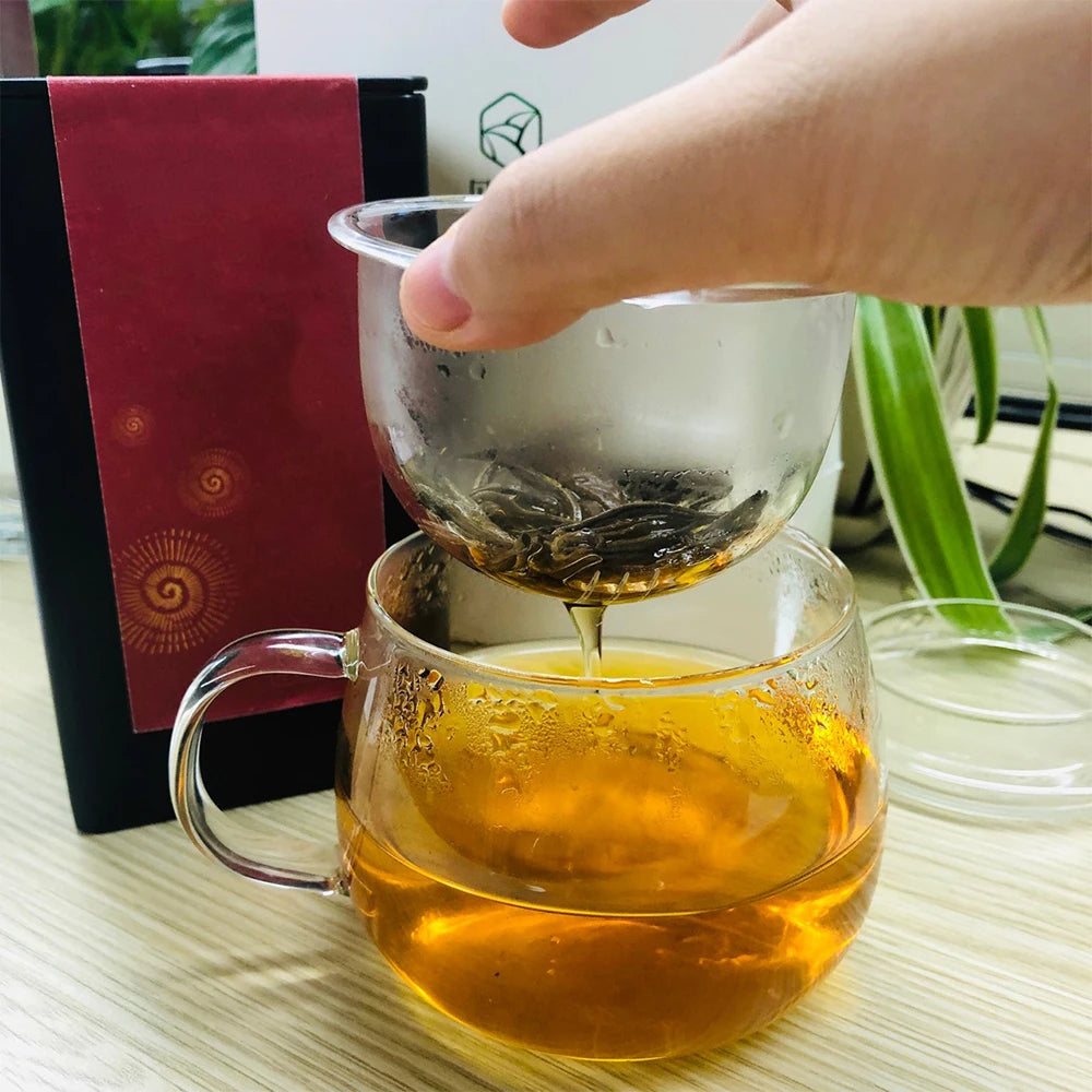 Transparent Tea Cup with Lid and Filter (1 piece/350ml)