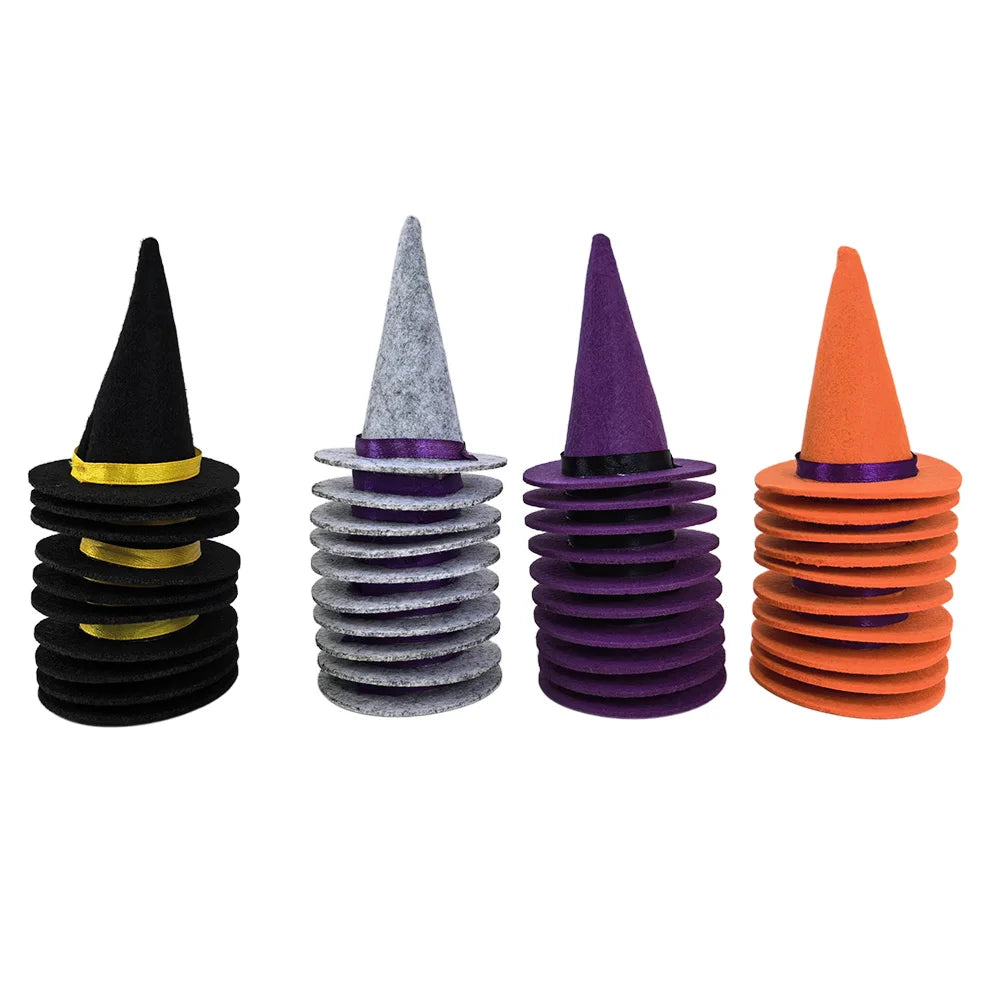 Wine bottle Witches Hats (set of 4)
