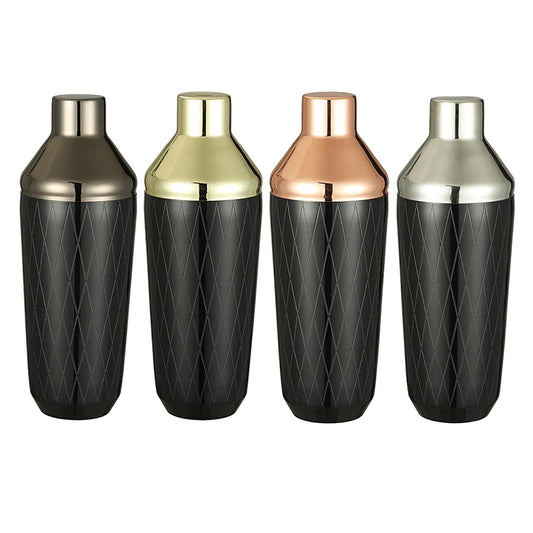 Cocktail Shaker with Diamond Pattern Design (500ml)